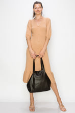 Load image into Gallery viewer, <b>Juliette</b><br> <p><font size=“3px”>Brown Italian Leather Shopper</font></p>