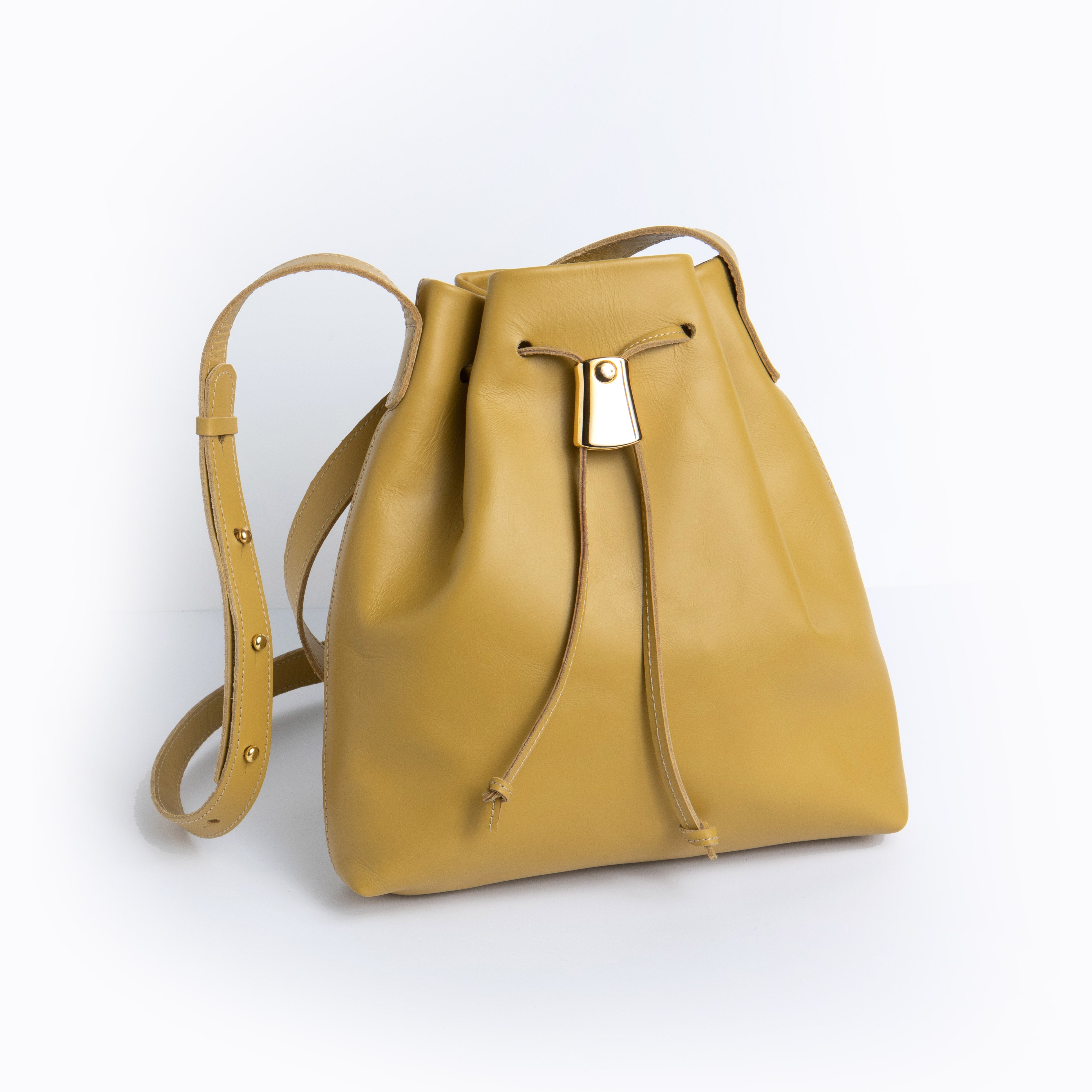  WADORN 2 Colors PU Leather Drawstring for Bucket Bag