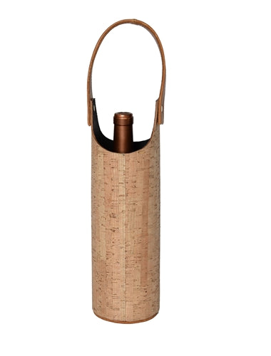 <b>Wine Carrier</b><br> <p><font size=“3px”>Natural Cork with Leather Handle</font></p>