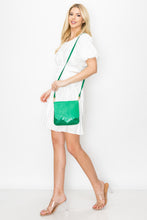 Load image into Gallery viewer, &lt;b&gt;Erika&lt;/b&gt;&lt;br&gt; &lt;p&gt;&lt;font size=“3px”&gt;Kelly Green Mini Messenger Handbag&lt;/font&gt;&lt;/p&gt;
