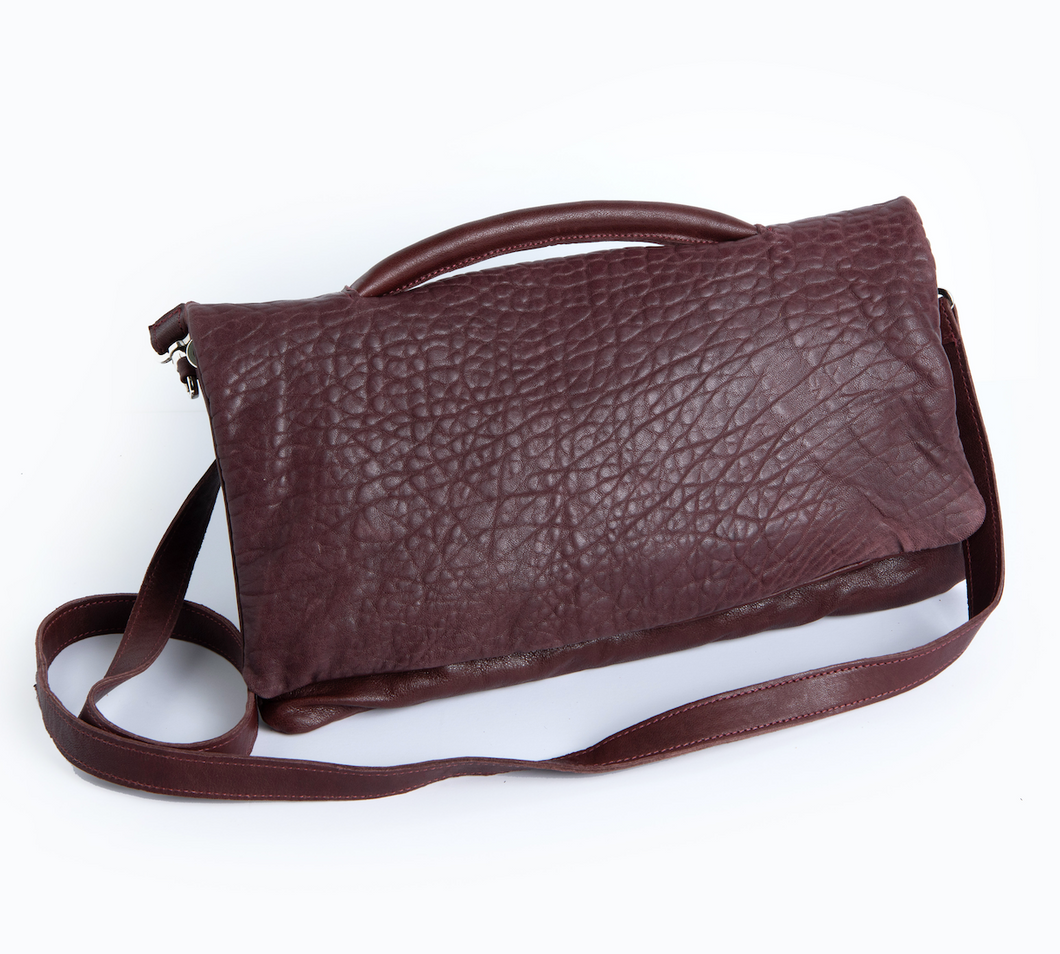 Viva Bags Portofino With Brown leather messenger clutch 